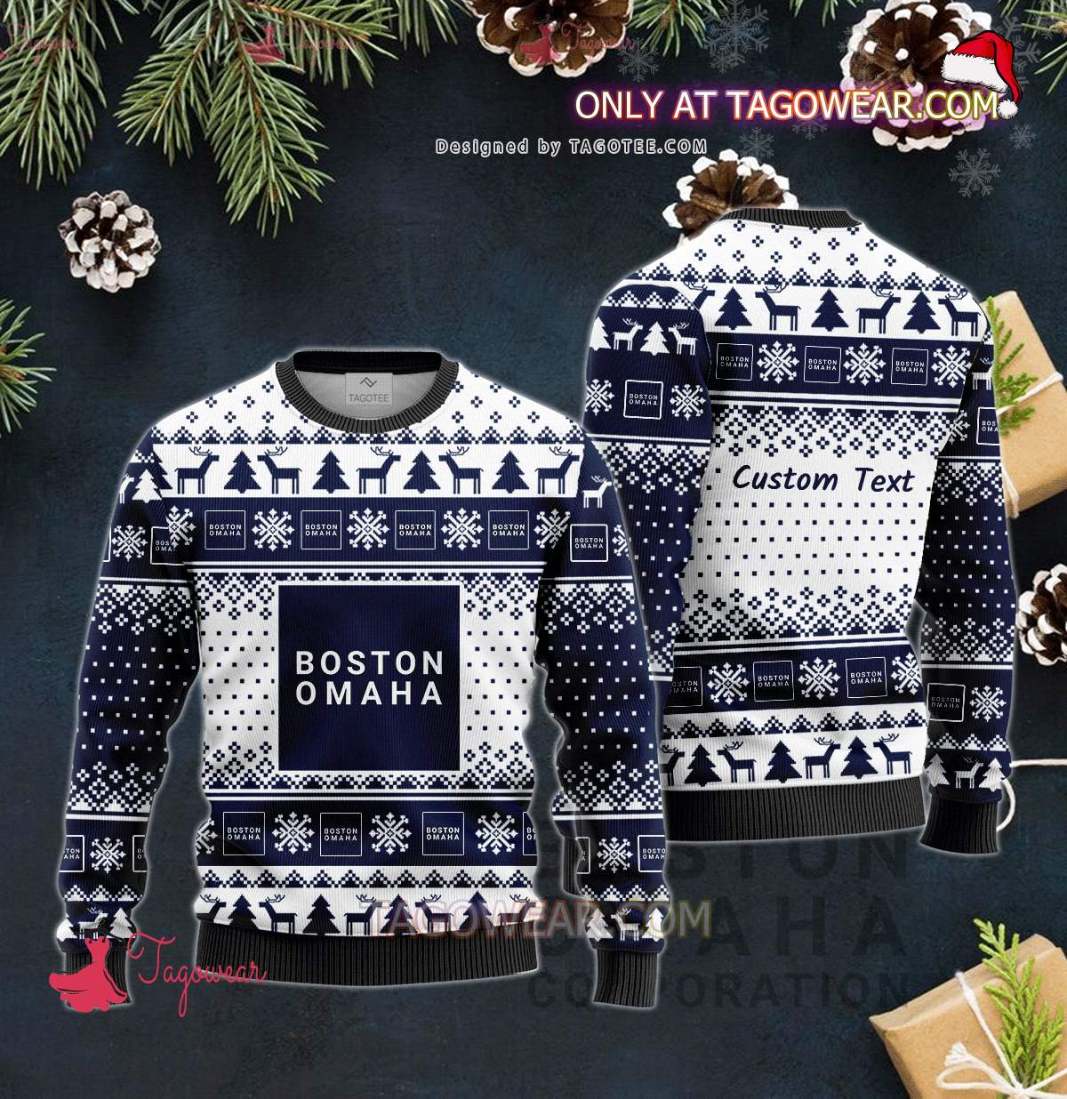 Boston Omaha Corporation Ugly Christmas Sweater