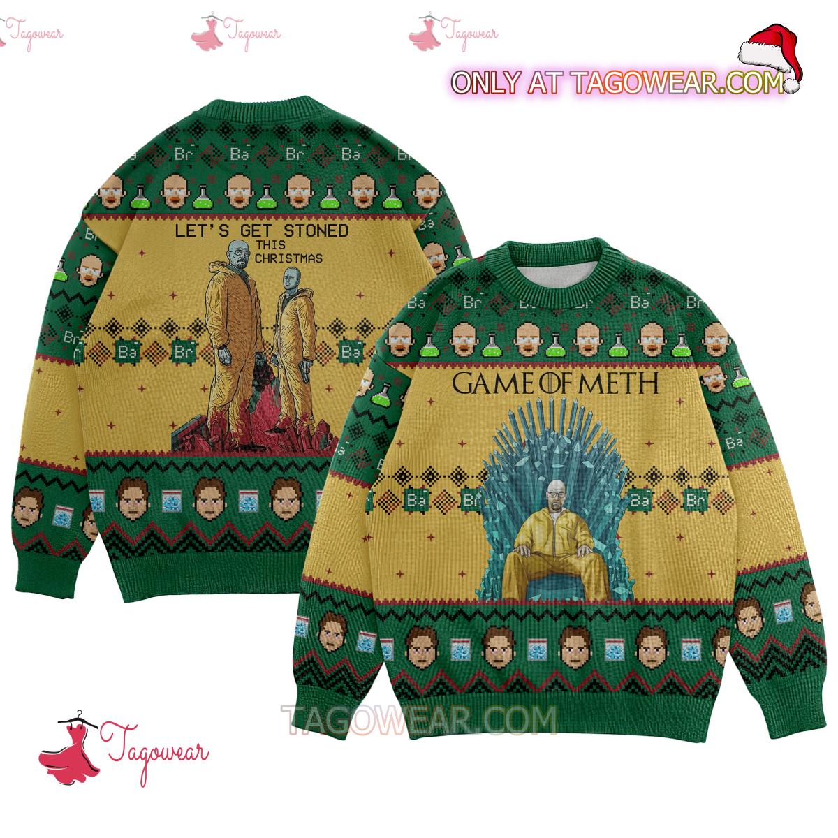 Breaking Bad Game Of Meth Let's Get Stoned This Christmas Sweater