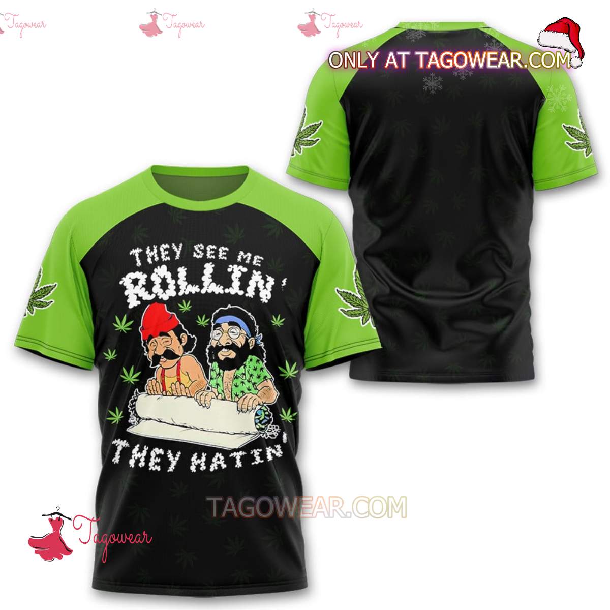 Cheech And Chong They See Me Rollin' They Hatin' T-shirt And Pants a