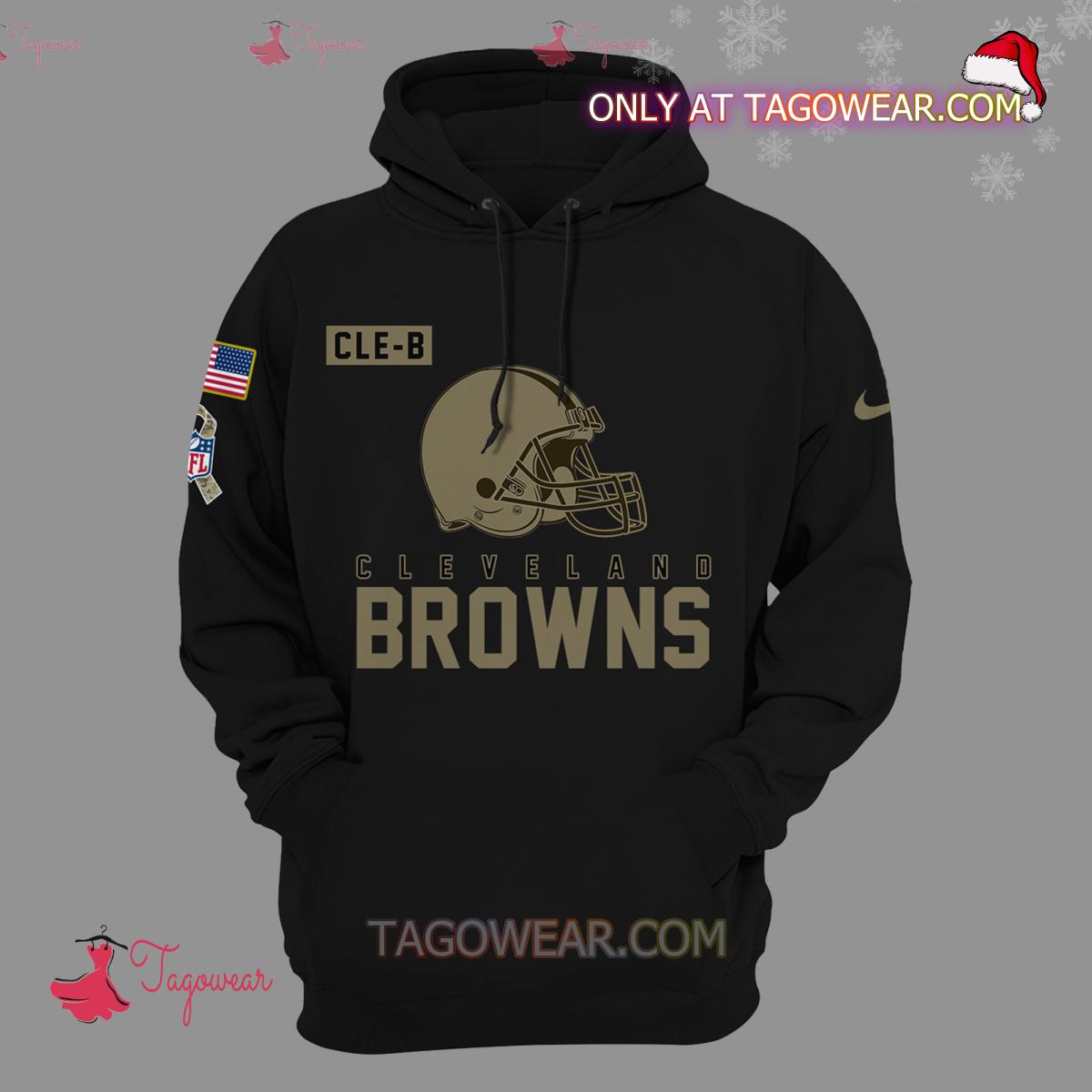Cleveland Browns Nfl Salute To Service New Logo Hoodie a