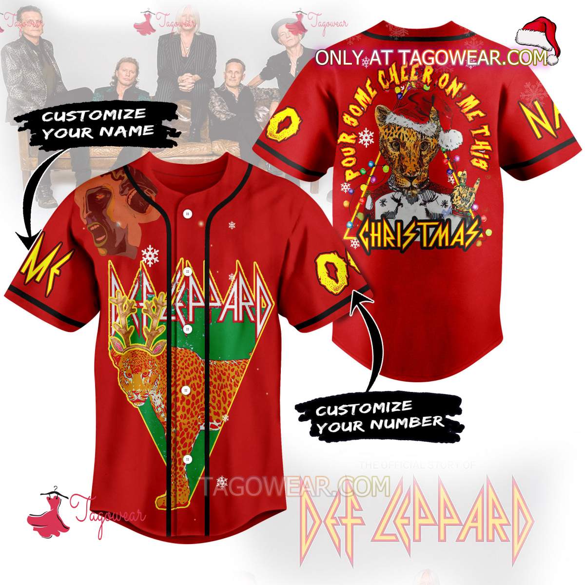 Def Leppard Pour Some Cheer On Me This Christmas Personalized Baseball Jersey