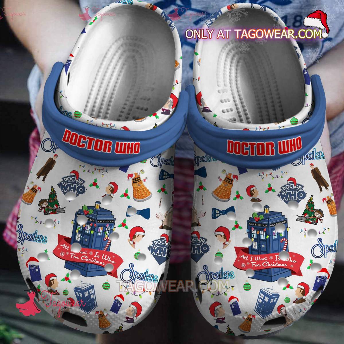 Doctor Who All I Want Is Who For Christmas Crocs