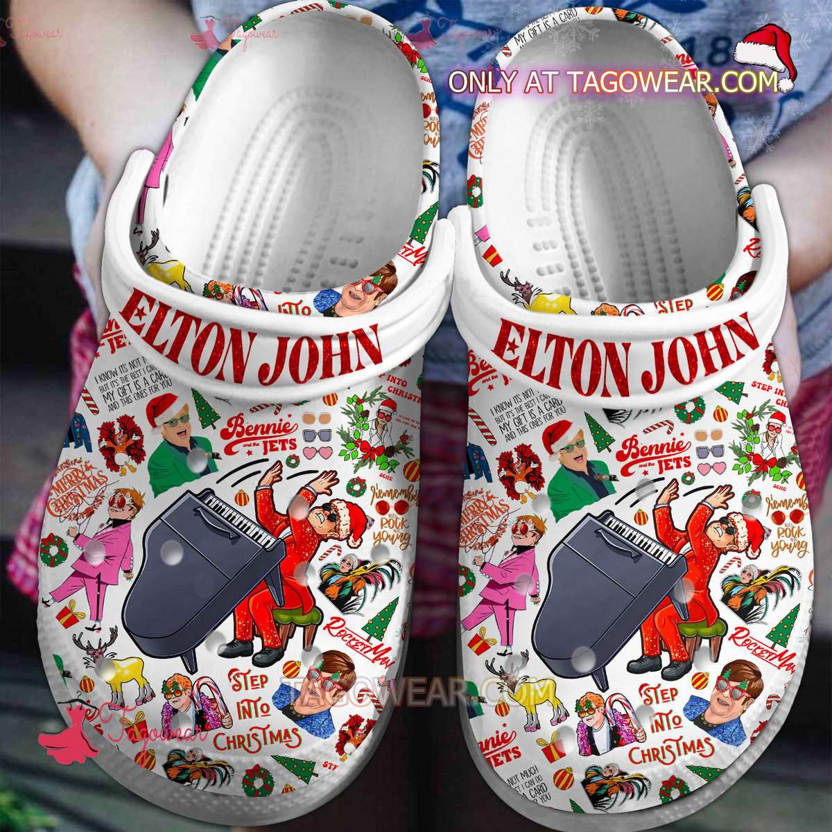 Elton John Merry Christmas Crocs