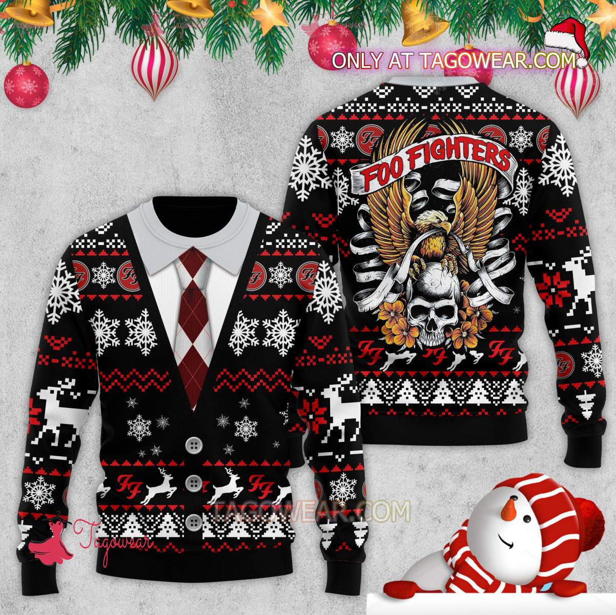Foo Fighters Band Vest Costume Christmas Sweater