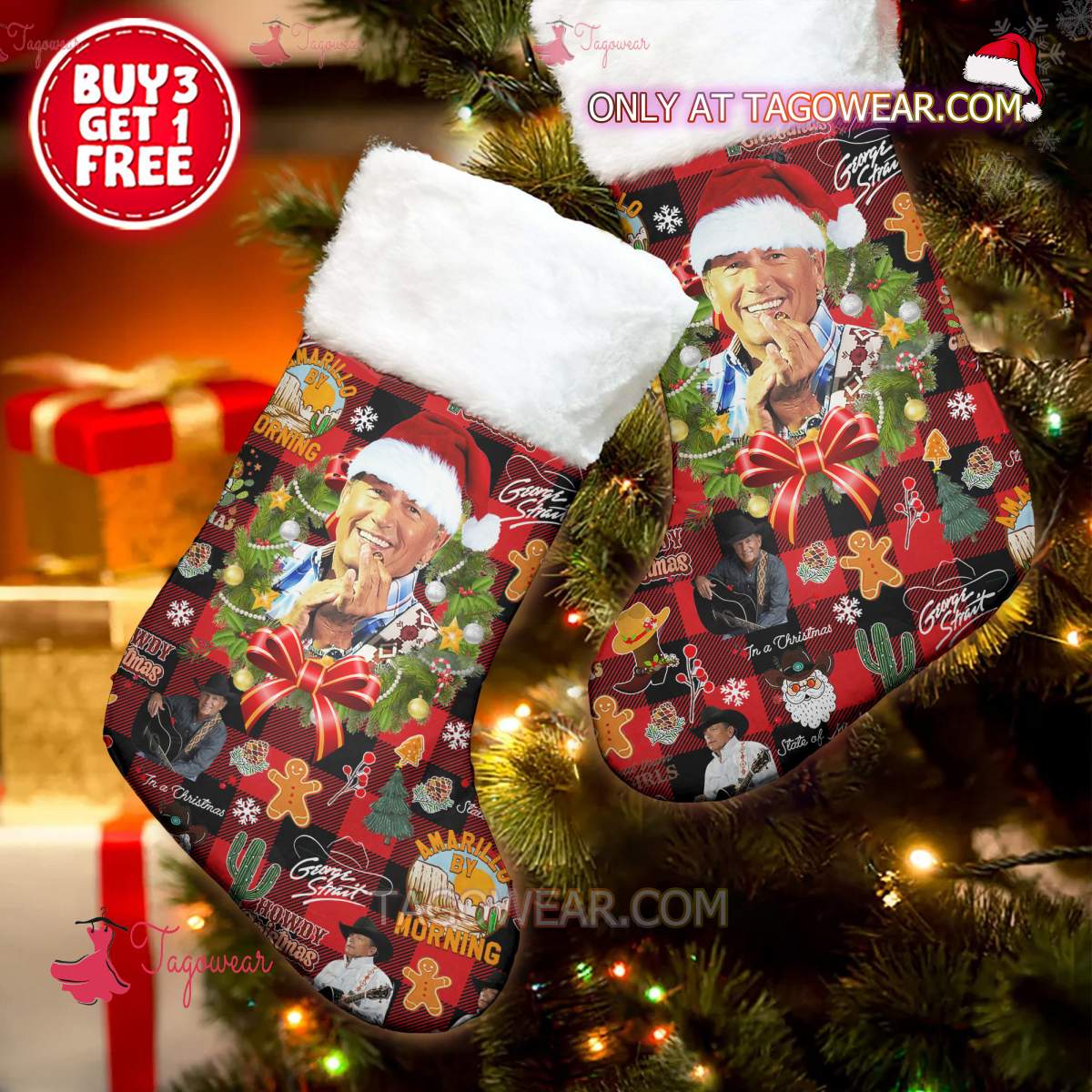 George Strait Christmas Stockings