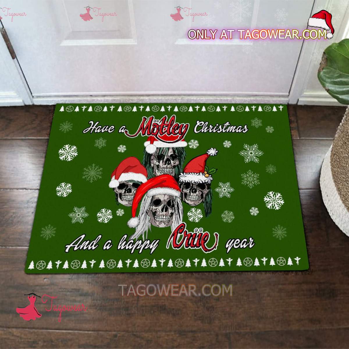 Have A Motley Christmas And A Happy Crue Year Doormat