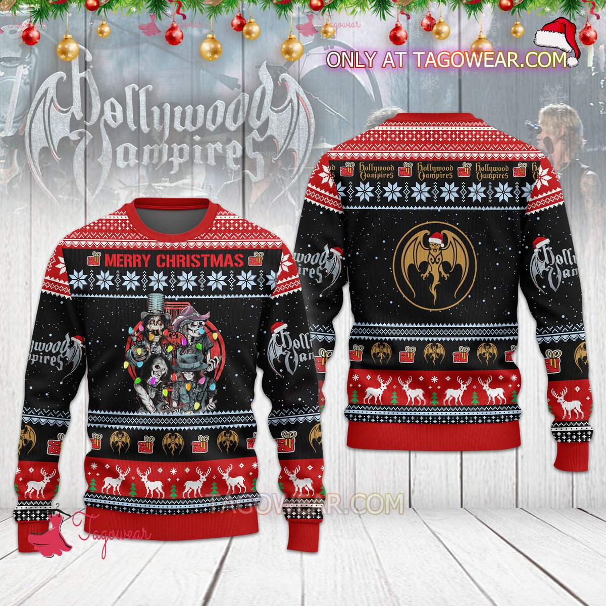 Hollywood Vampires Merry Christmas Sweater