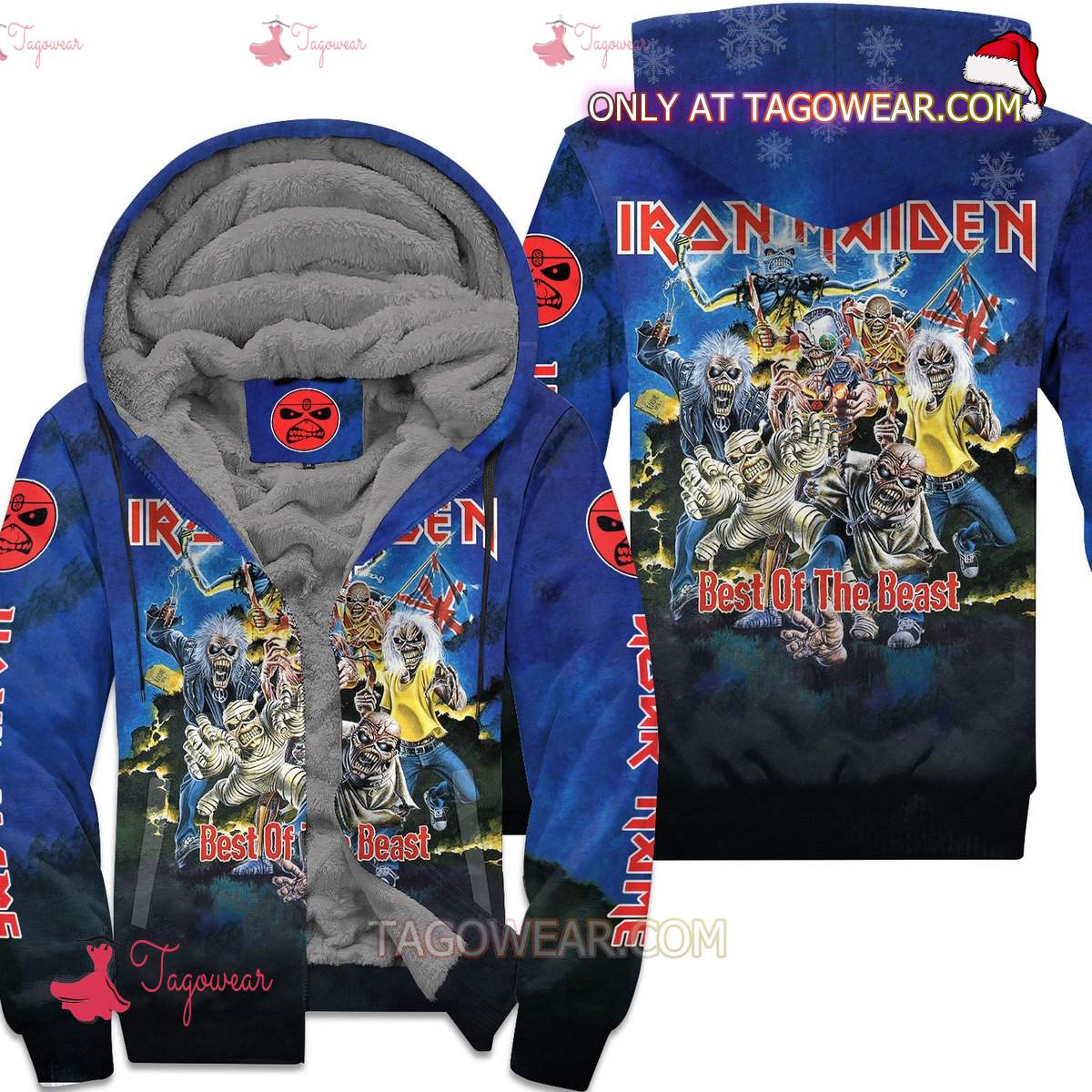 Iron Maiden Best Of The Beast Album Cover Personalized Fleece Hoodie a