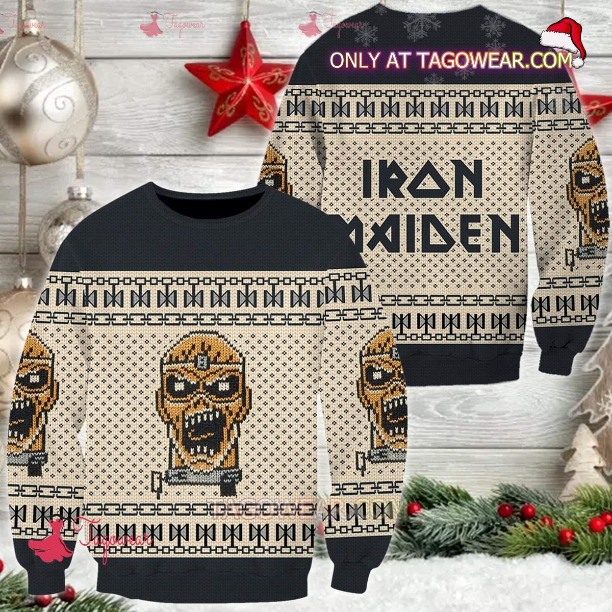 Iron Maiden Piece Of Mind Ugly Christmas Sweater