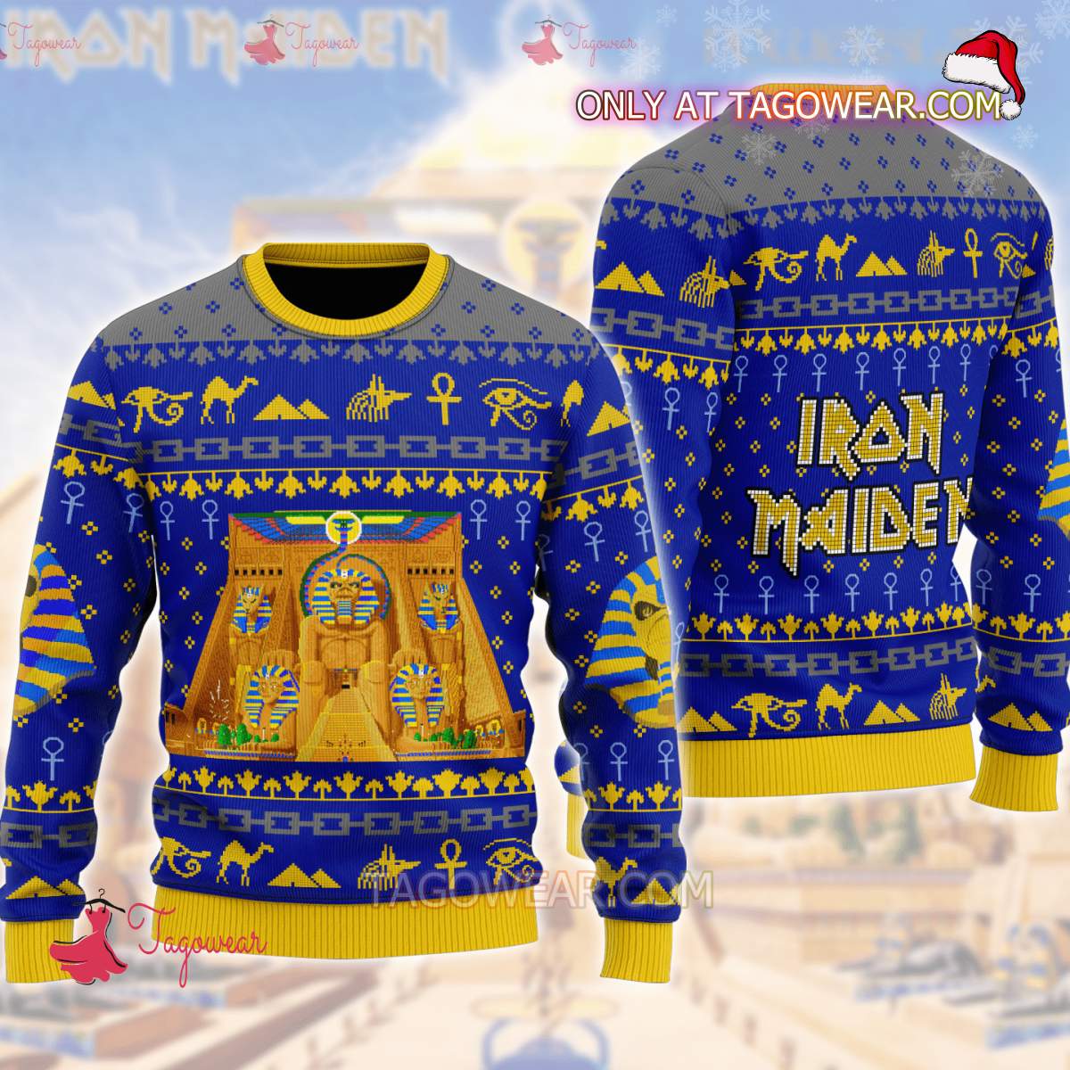 Iron Maiden Power Slave Ugly Christmas Sweater