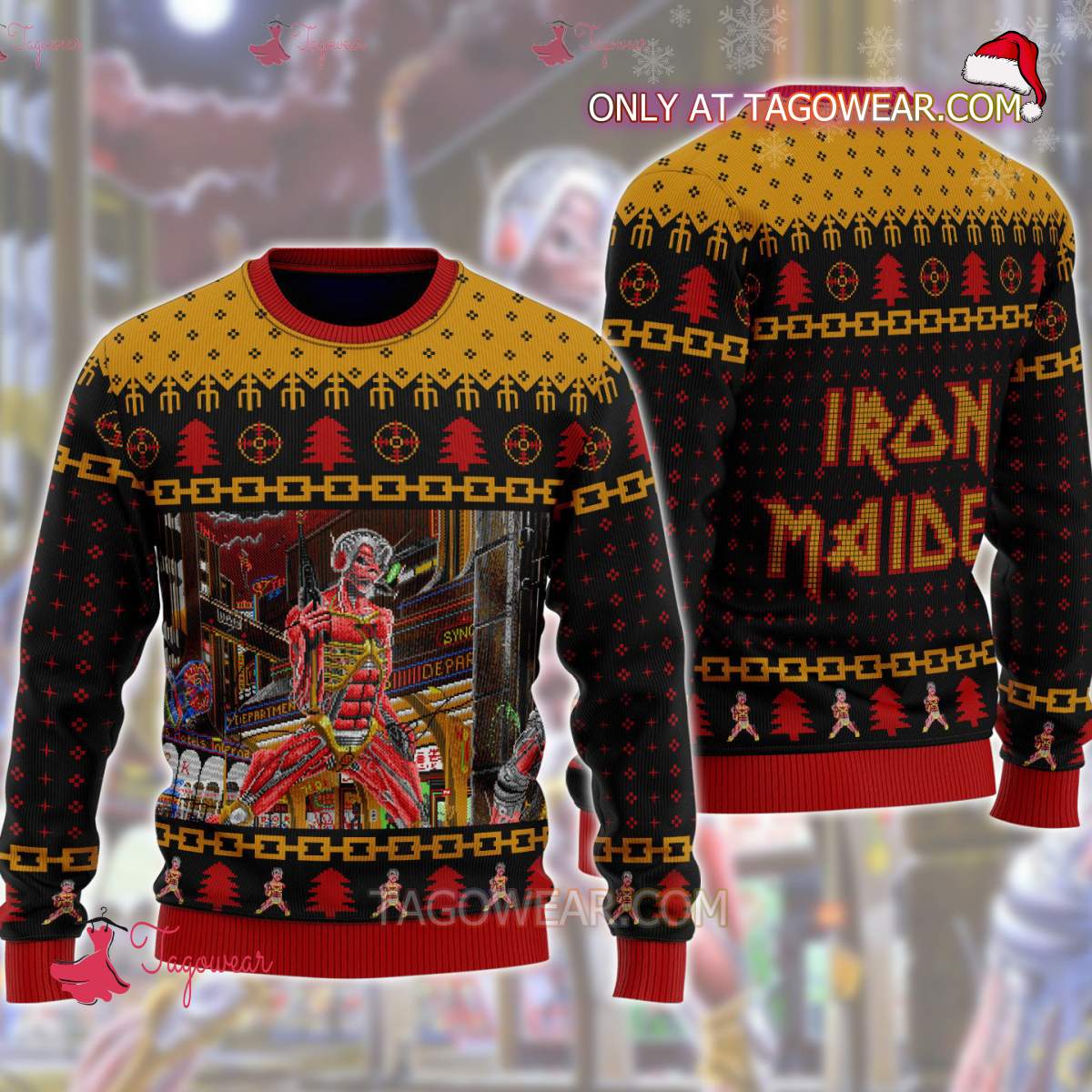 Iron Maiden Somewhere In Time Ugly Christmas Sweater