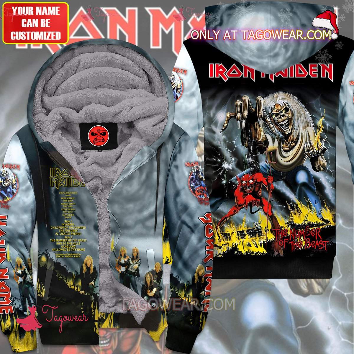 Iron Maiden The Number Of The Beast Personalized Fleece Hoodie