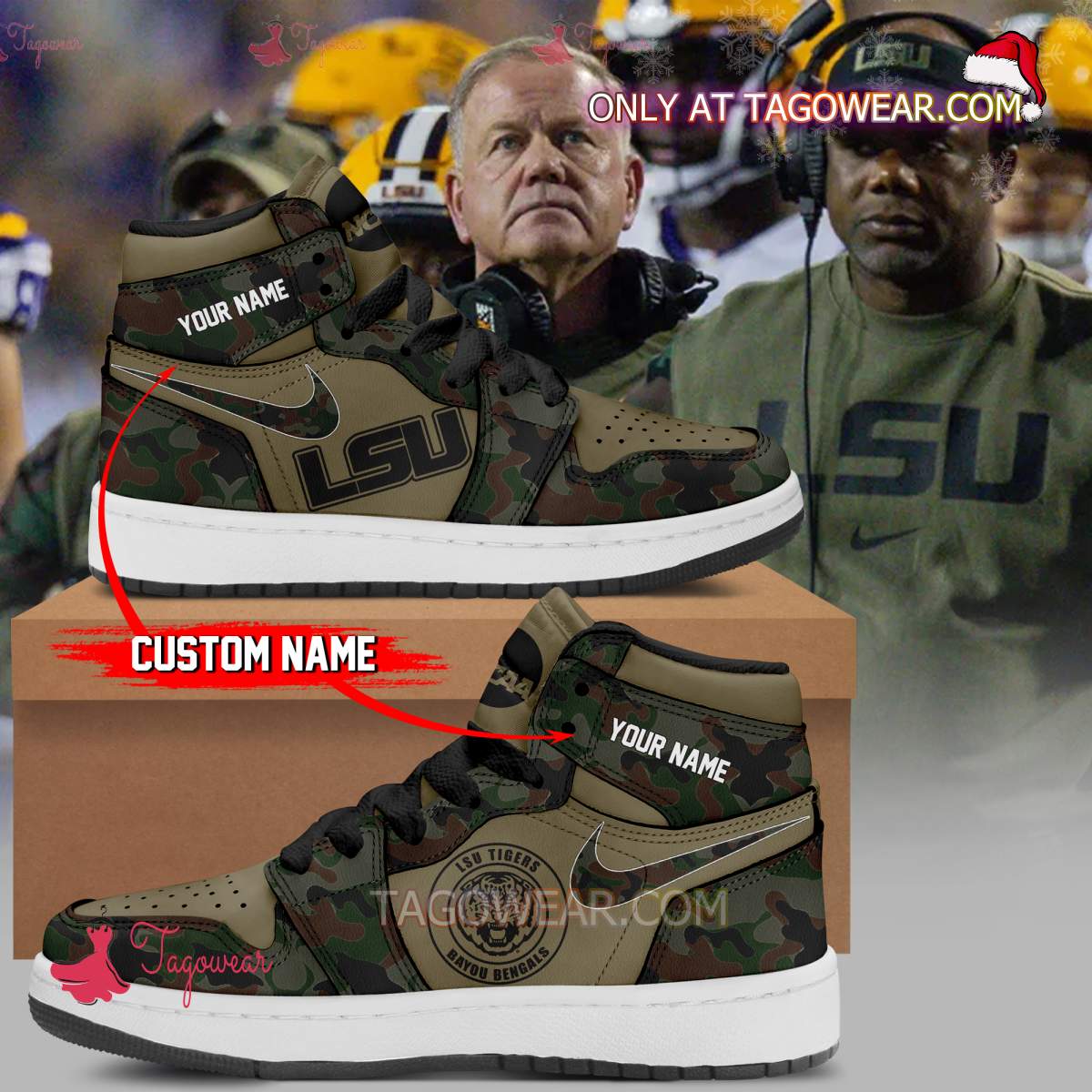 Lsu Tigers Football Veterans Personalized Air Jordan High Top Shoes
