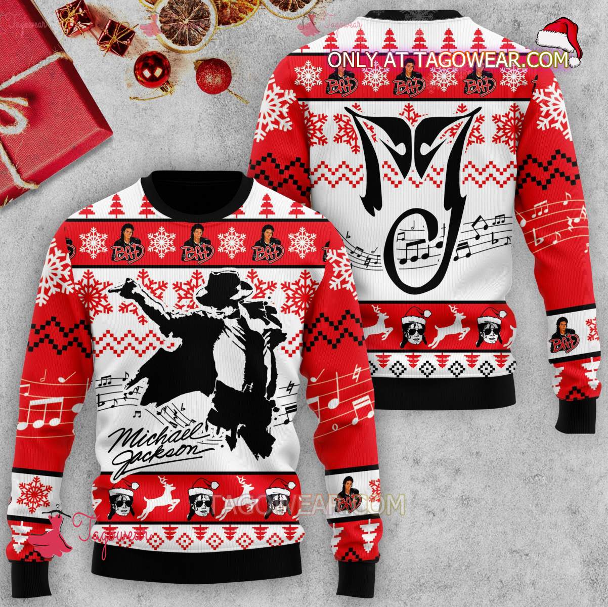 Michael Jackson Bad Ugly Christmas Sweater