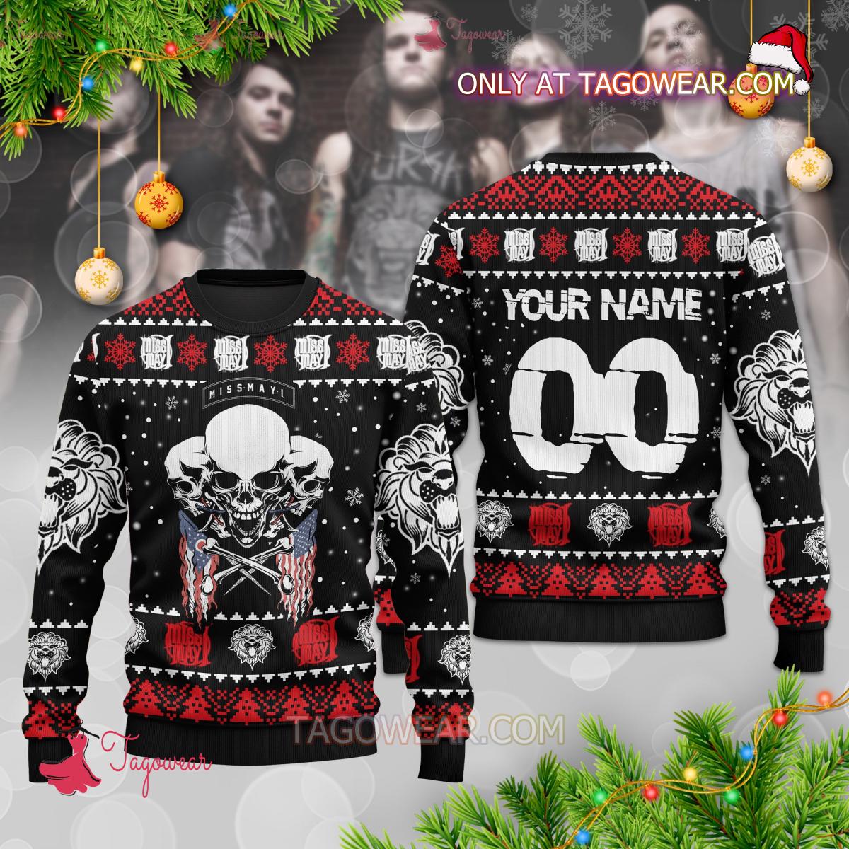 Miss May I Band Personalized Ugly Christmas Sweater