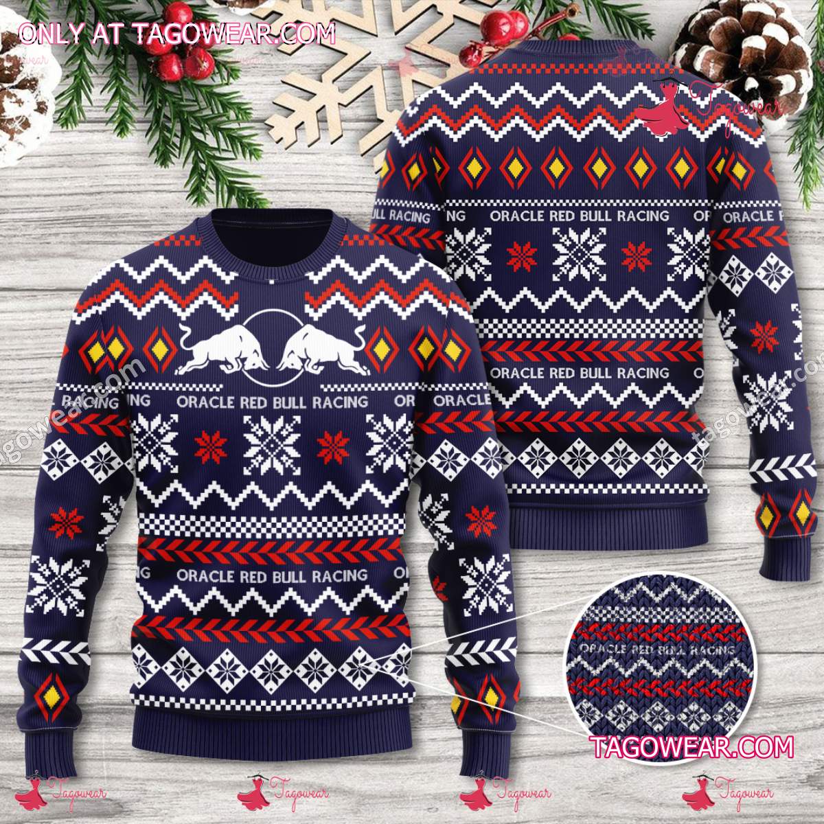 Oracle Red Bull Racing Ugly Christmas Sweater - Tagowear
