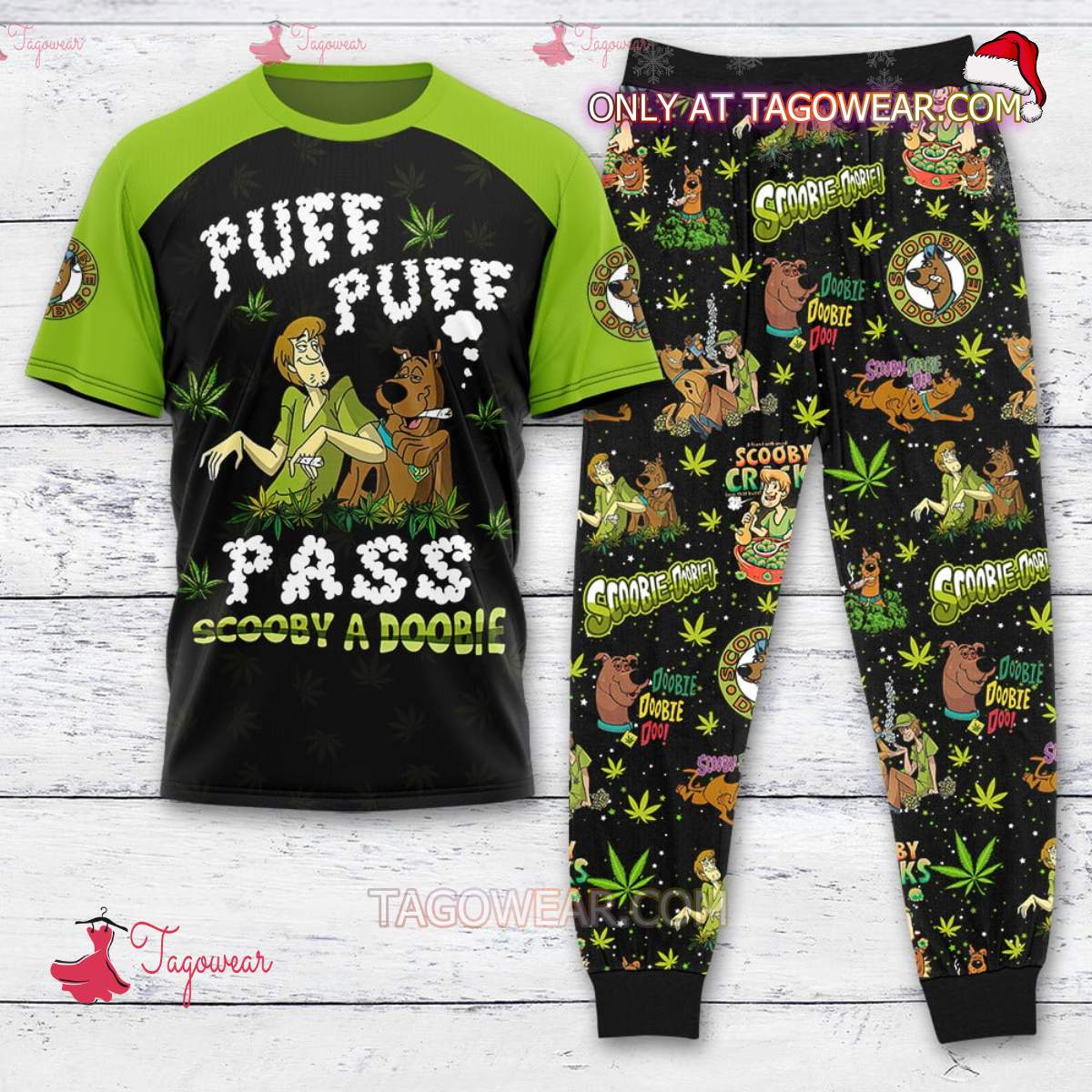 Puff Puff Pass Scooby A Doobie T-shirt And Pants