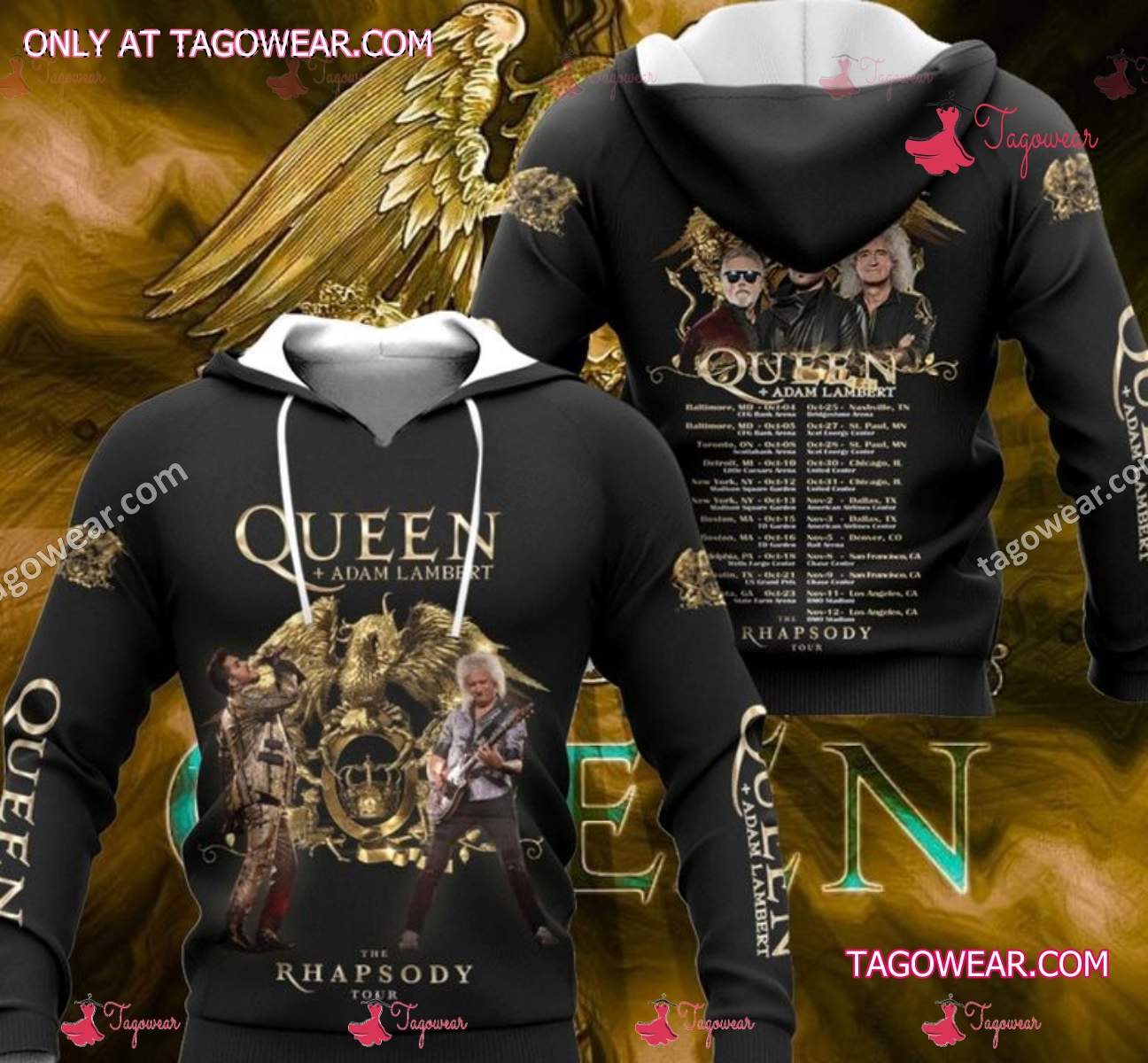Queen And Adam Lambert The Rhapsody Tour T-shirt, Hoodie