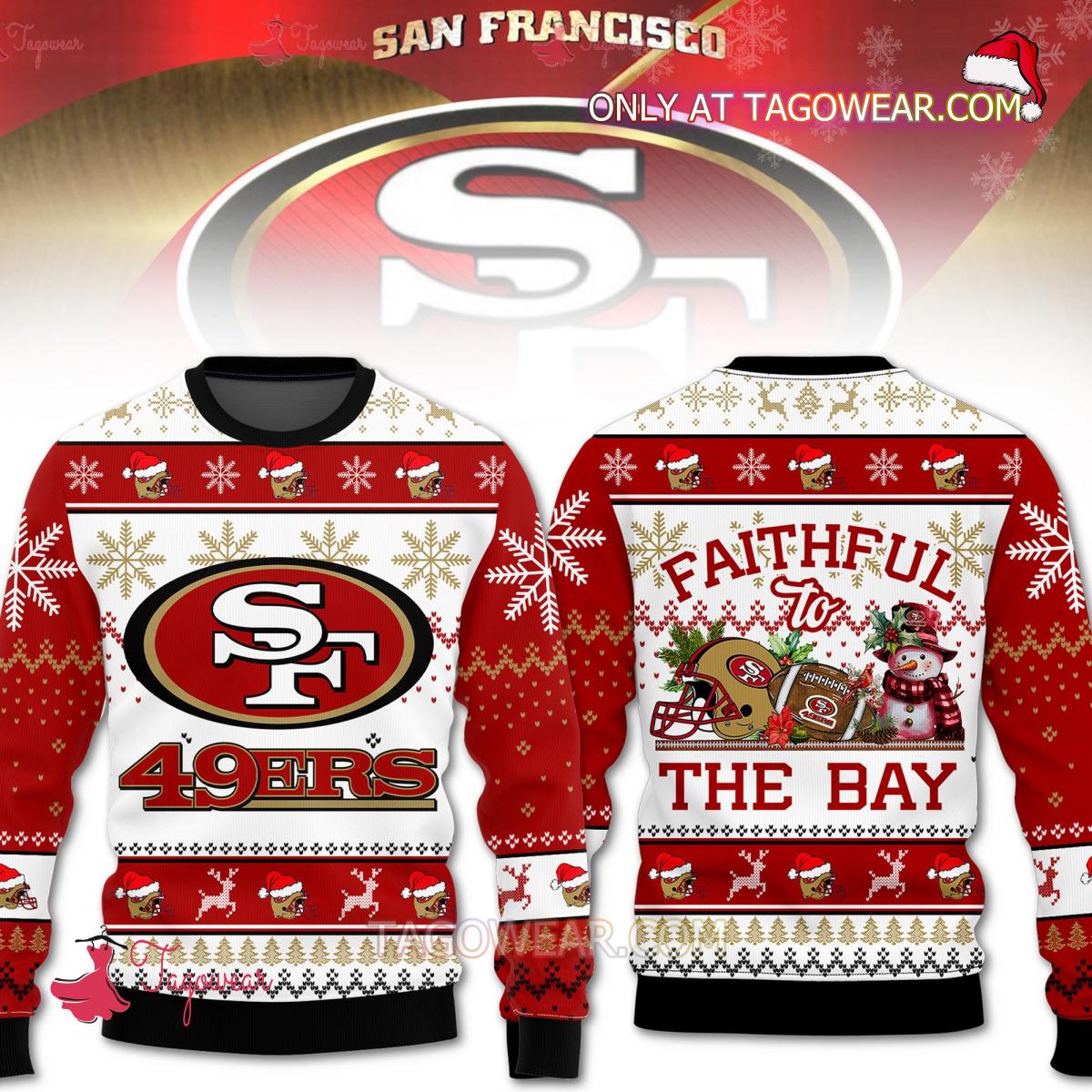 San Francisco 49ers Faithful To The Bay Ugly Christmas Sweater - Tagowear