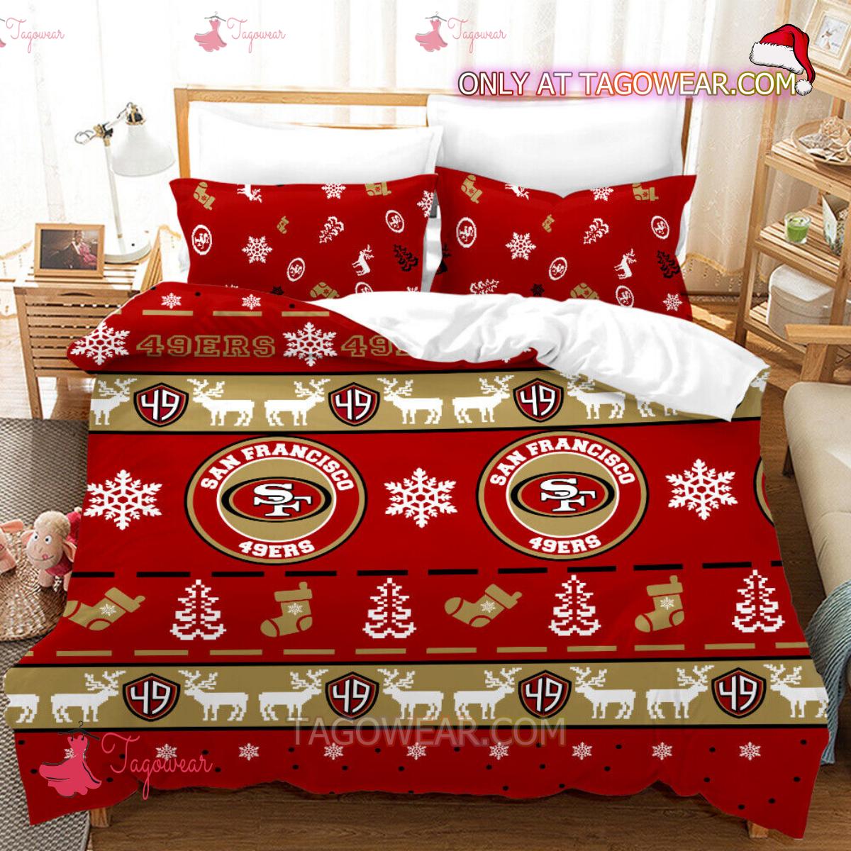 San Francisco 49ers Ugly Christmas Bedding Set