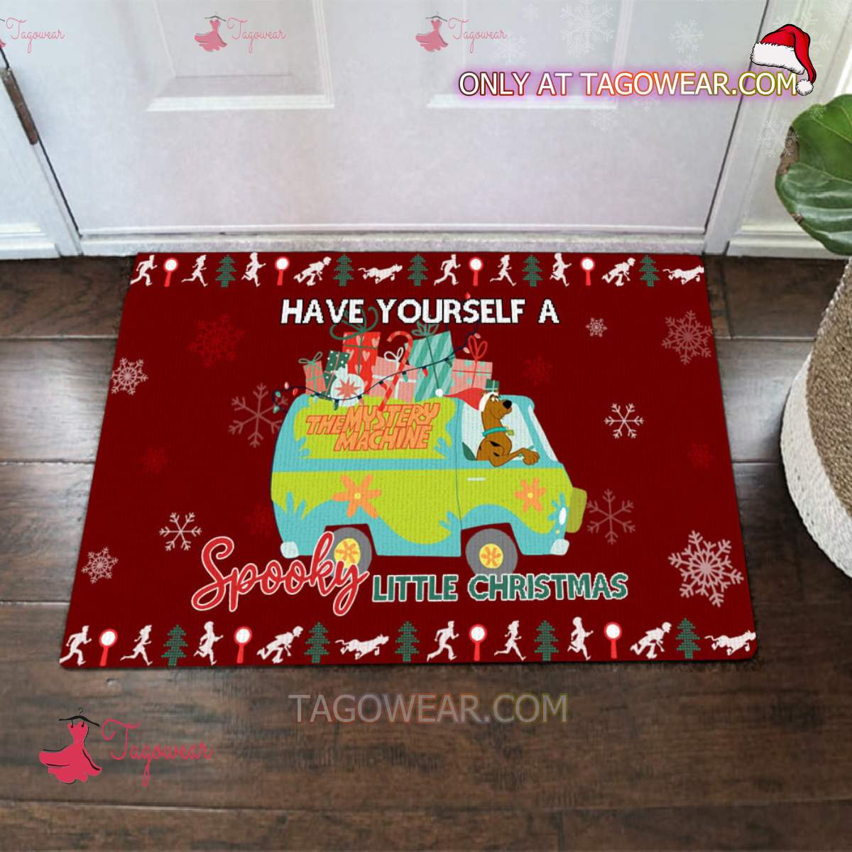 Scooby Doo The Mystery Machine Have Yourself A Spooky Little Christmas Doormat