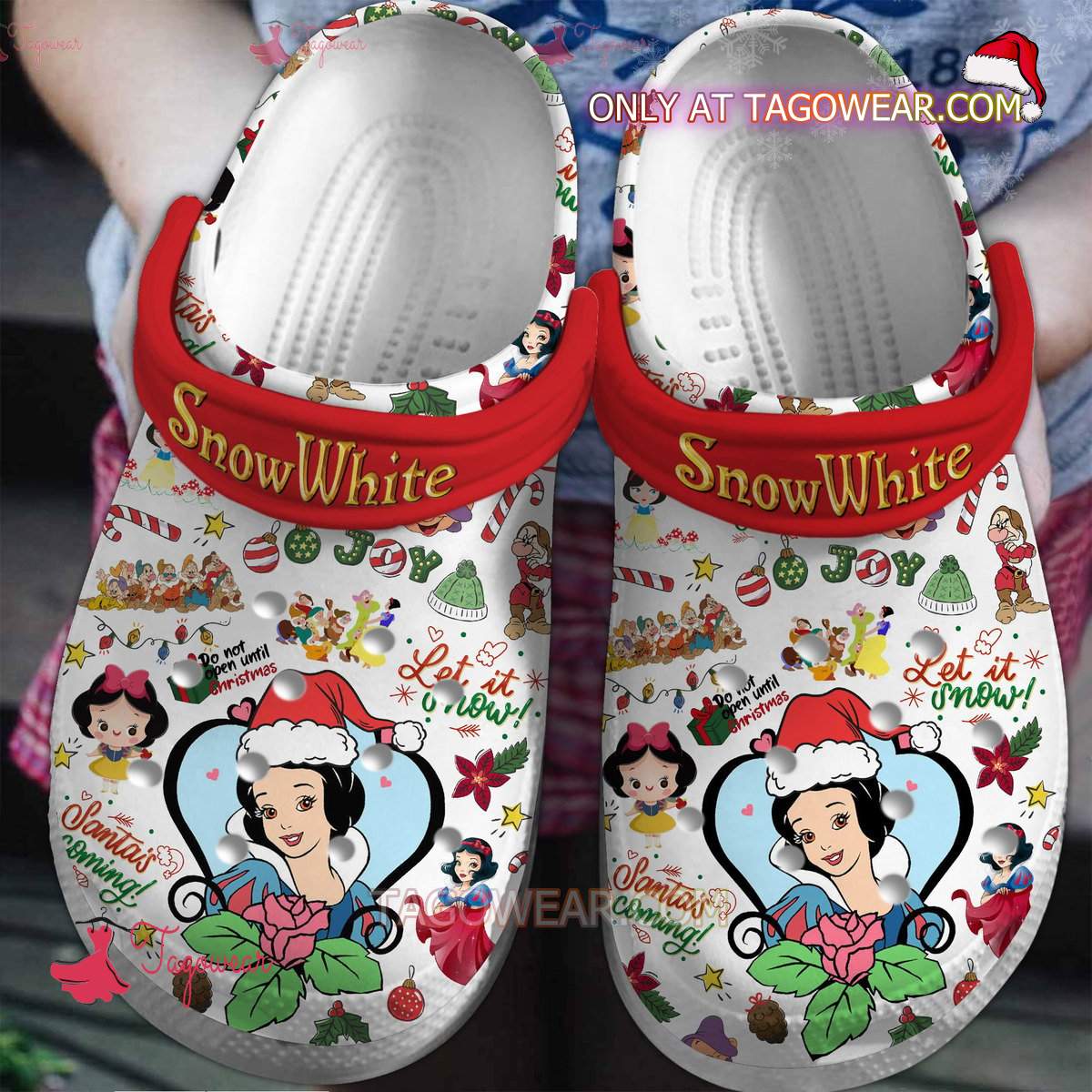 Snow White Let Is Snow Christmas Crocs