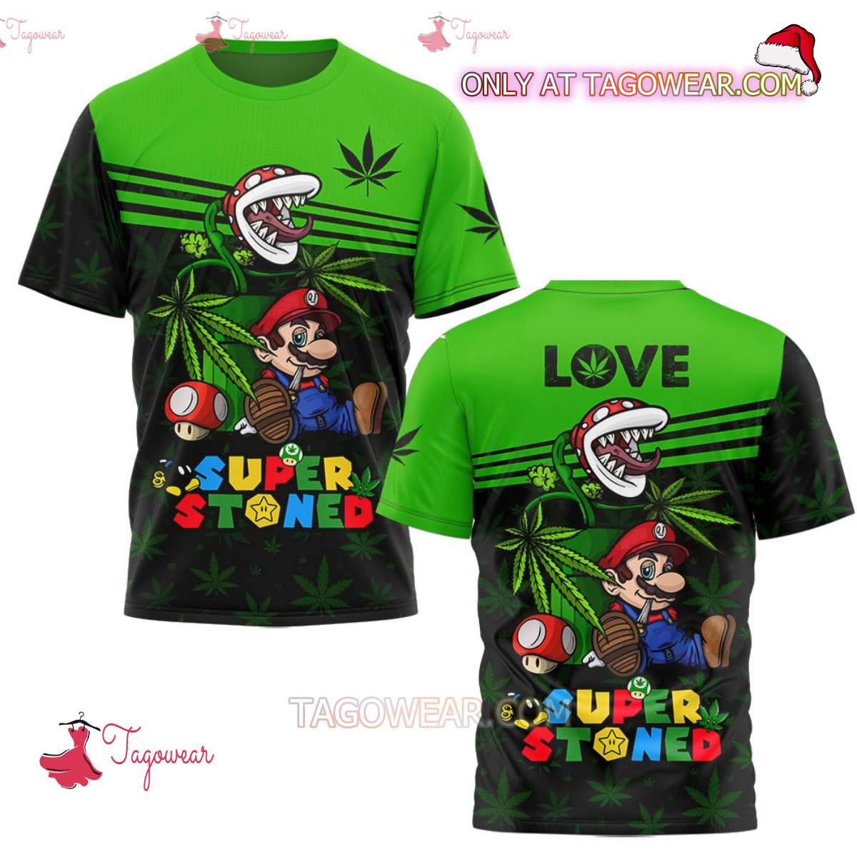 Super Mario Love Super Stoned T-shirt And Pants a