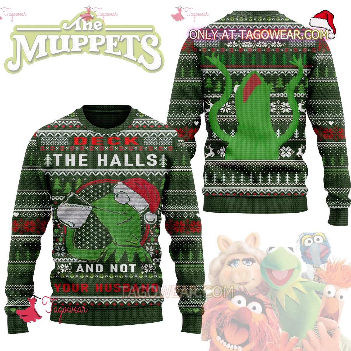 The Muppets Deck The Halls And Not Your Husband Christmas Sweater
