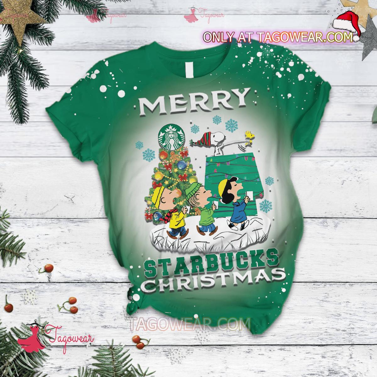The Peanut Merry Starbucks Christmas Pajamas Set a