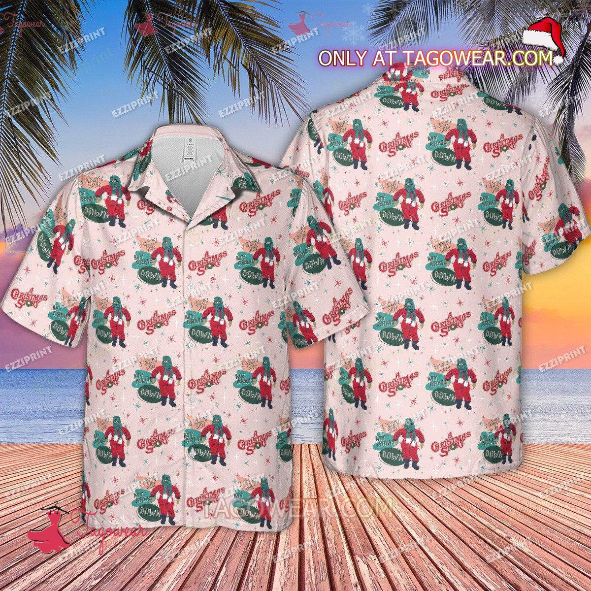 A Christmas Story I Can't Put My Arms Down Hawaiian Shirt
