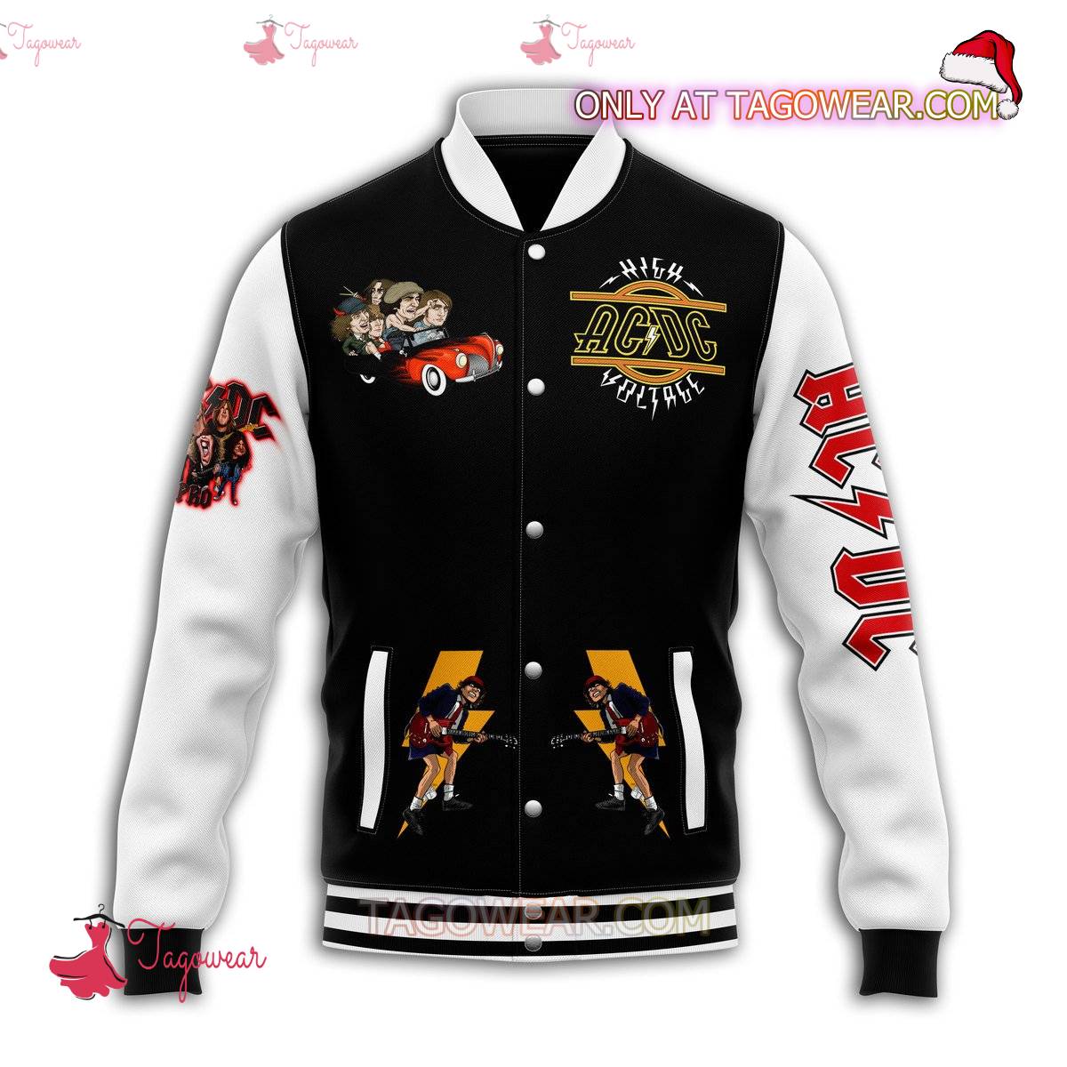 Ac Dc High Voltage Personalized Baseball Jacket a