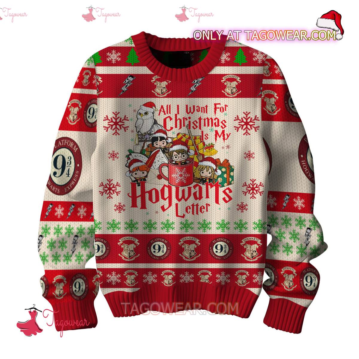All I Want For Christmas Is Hogwarts Letter Ugly Christmas Sweater a