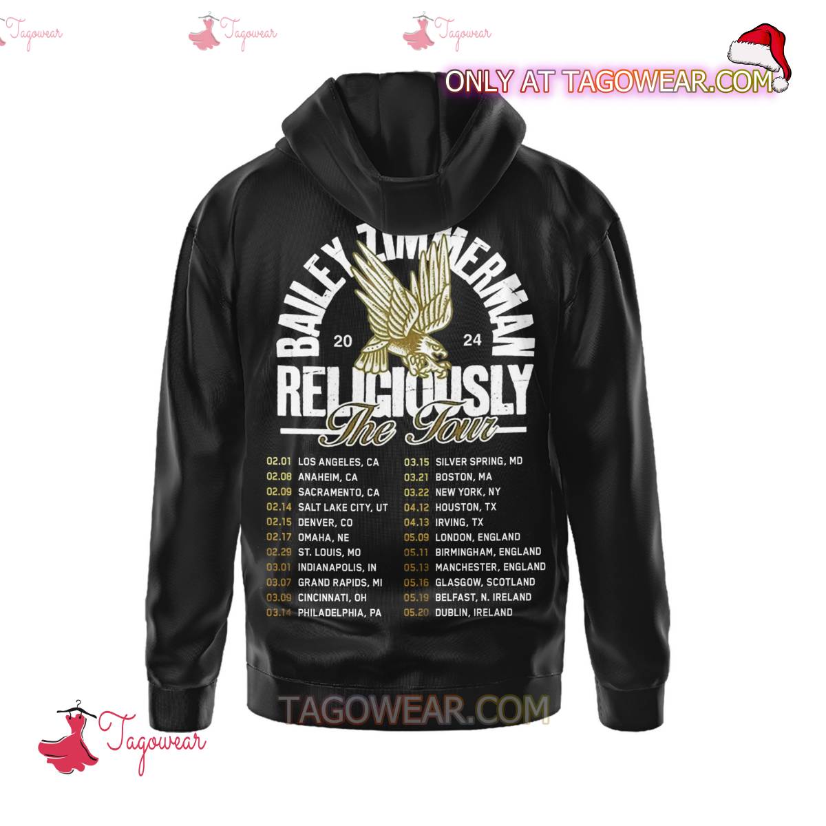 Bailey Zimmerman Religiously The Tour 2024 T-shirt, Hoodie b
