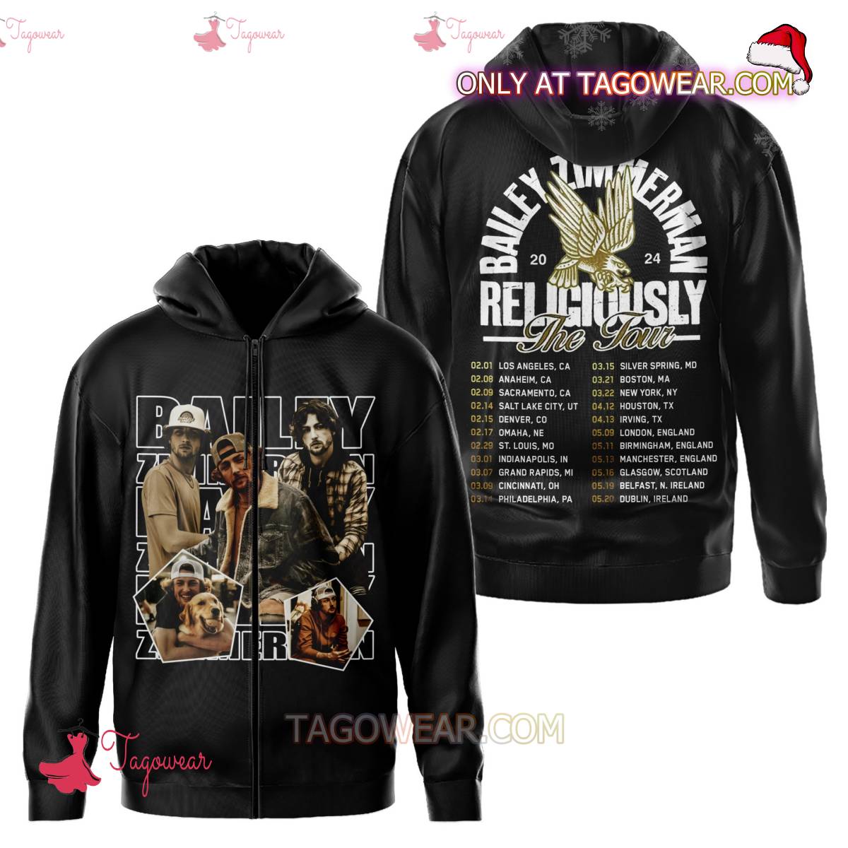 Bailey Zimmerman Religiously The Tour 2024 T-shirt, Hoodie y