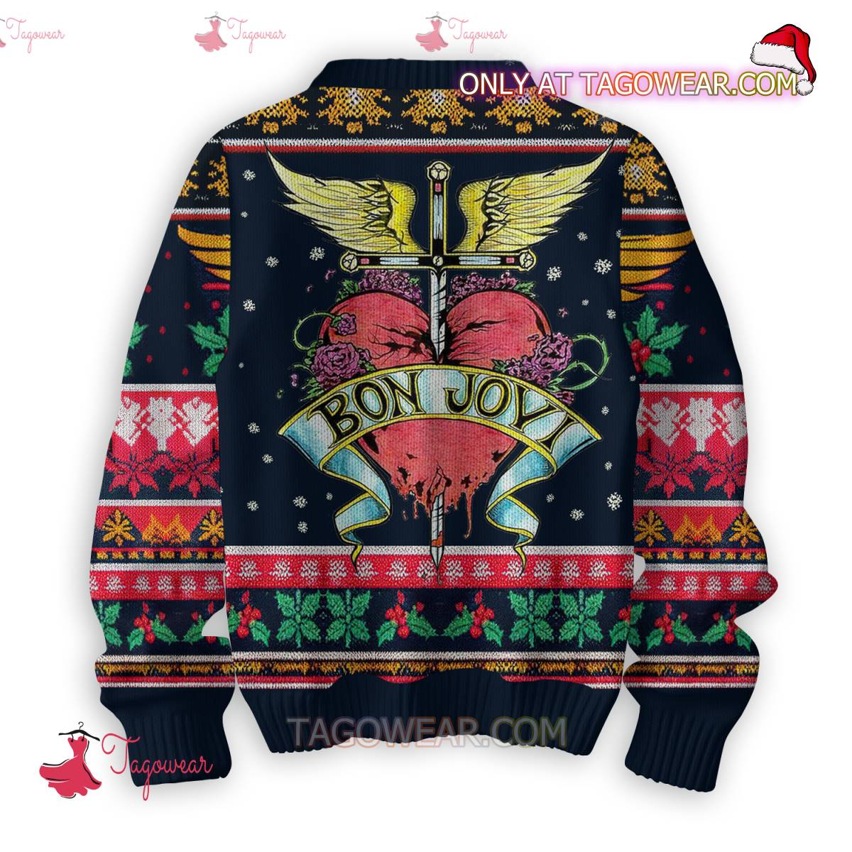 Bon Jovi Members Christmas Sweater a