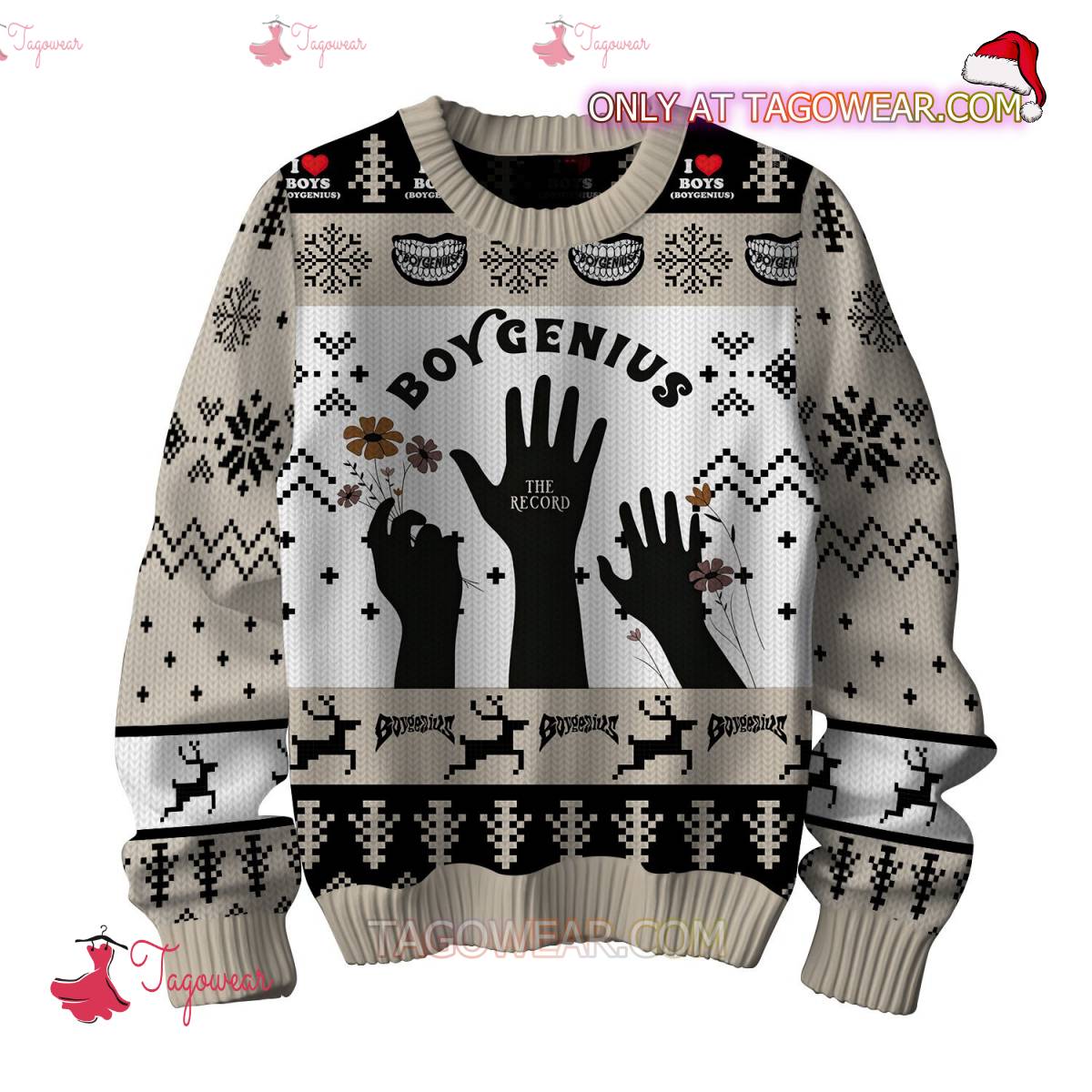Boygenius The Record Ugly Christmas Sweater a