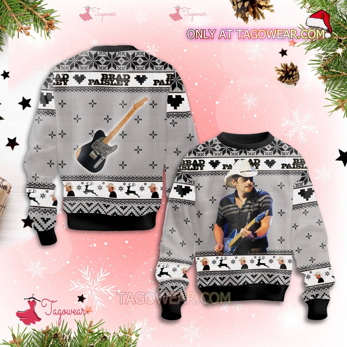 Brad Paisley With Guitar Ugly Christmas Sweater
