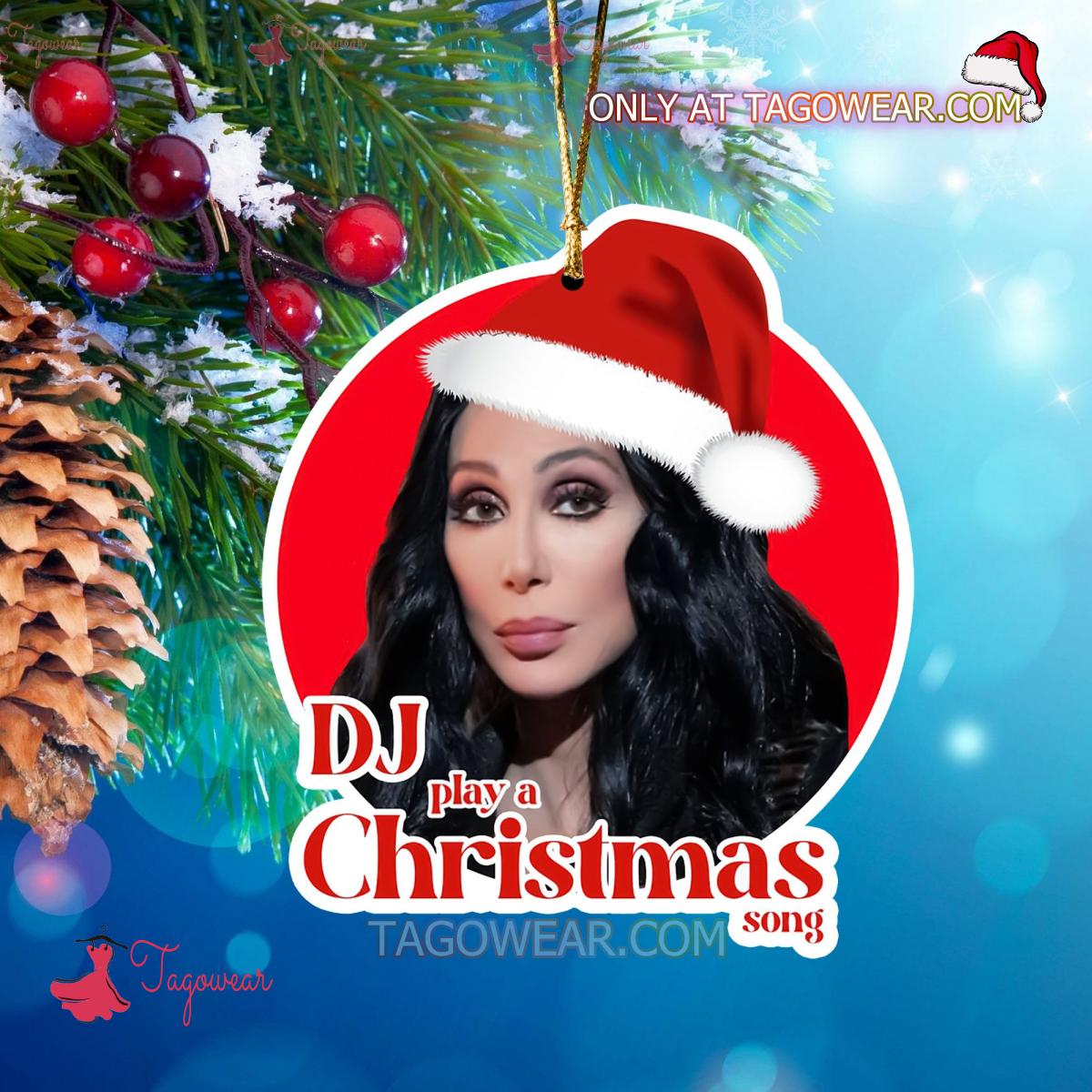 Cher Dj Play A Christmas Song Ornament