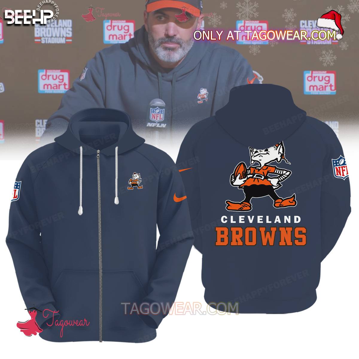 Cleveland Browns Coach Kevin Stefanski Outfit Hoodie a