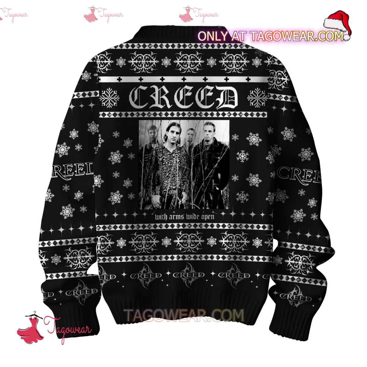 Creed With Arms Wide Open Ugly Christmas Sweater b