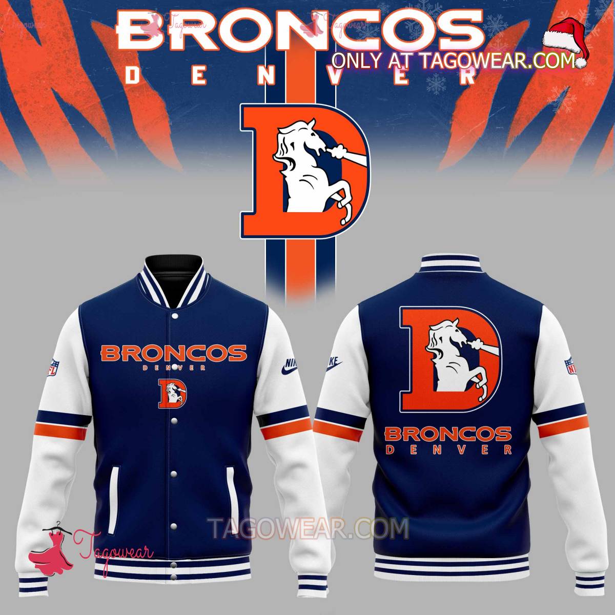 Denver Broncos NFL Outfit 2023 Baseball Jacket