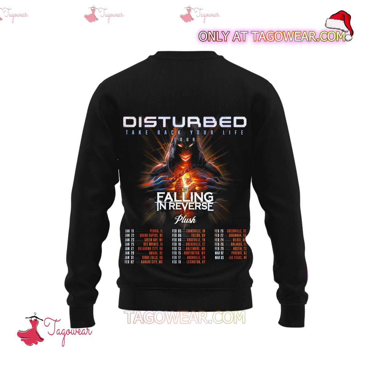 Disturbed Take Back Your Life Tour With Falling In Reverse T-shirt, Hoodie b