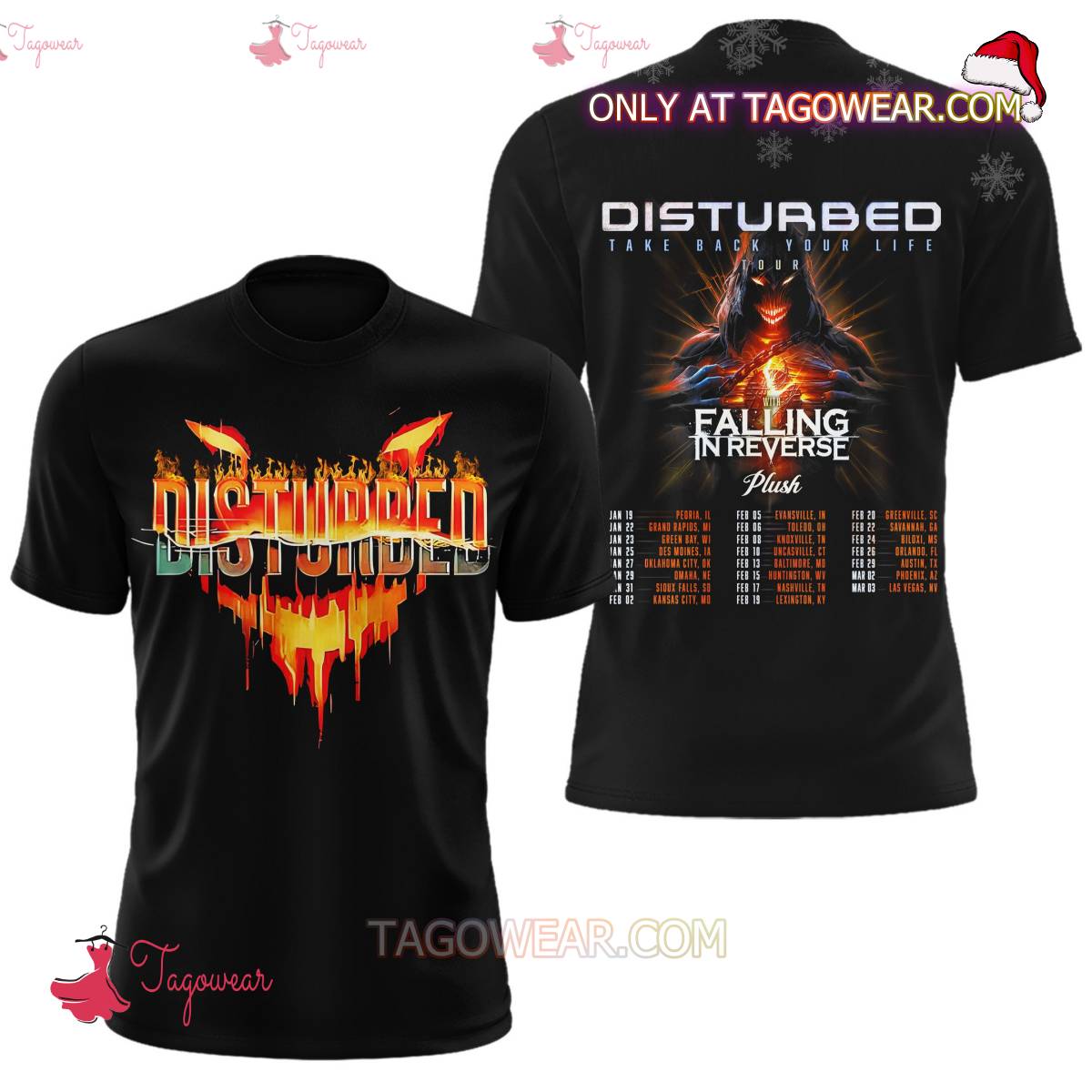 Disturbed Take Back Your Life Tour With Falling In Reverse T-shirt, Hoodie c