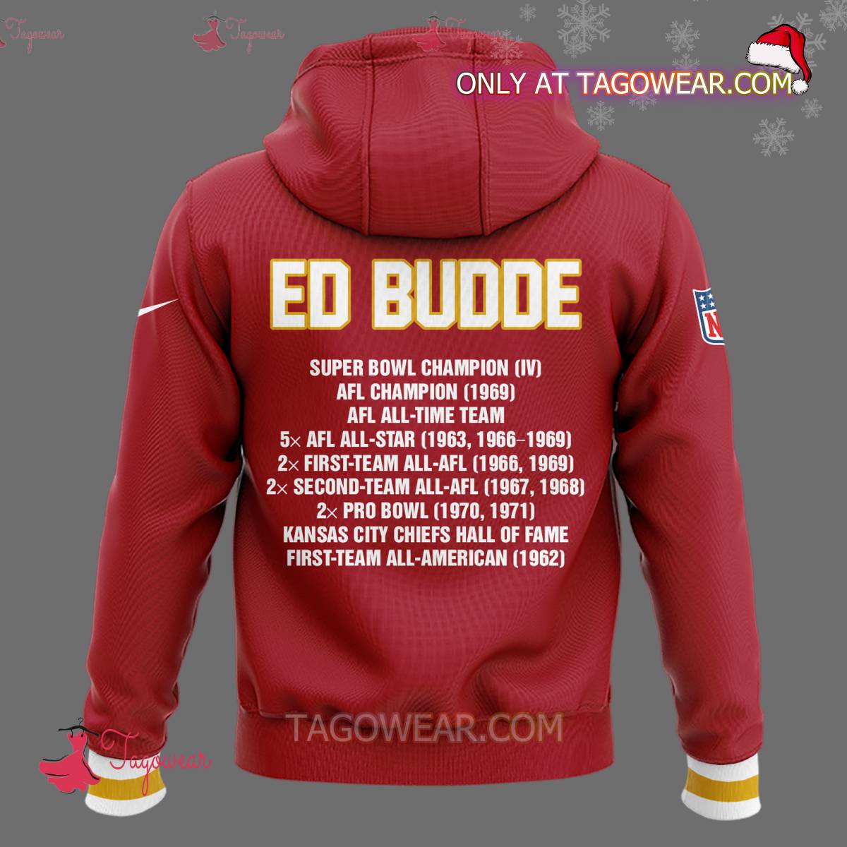 Ed Budde 71 Kansas City Chiefs Hoodie b