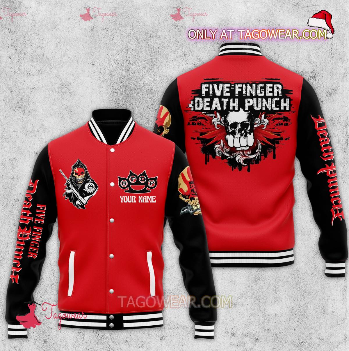 Five Finger Death Punch Skull Personalized Baseball Jacket a