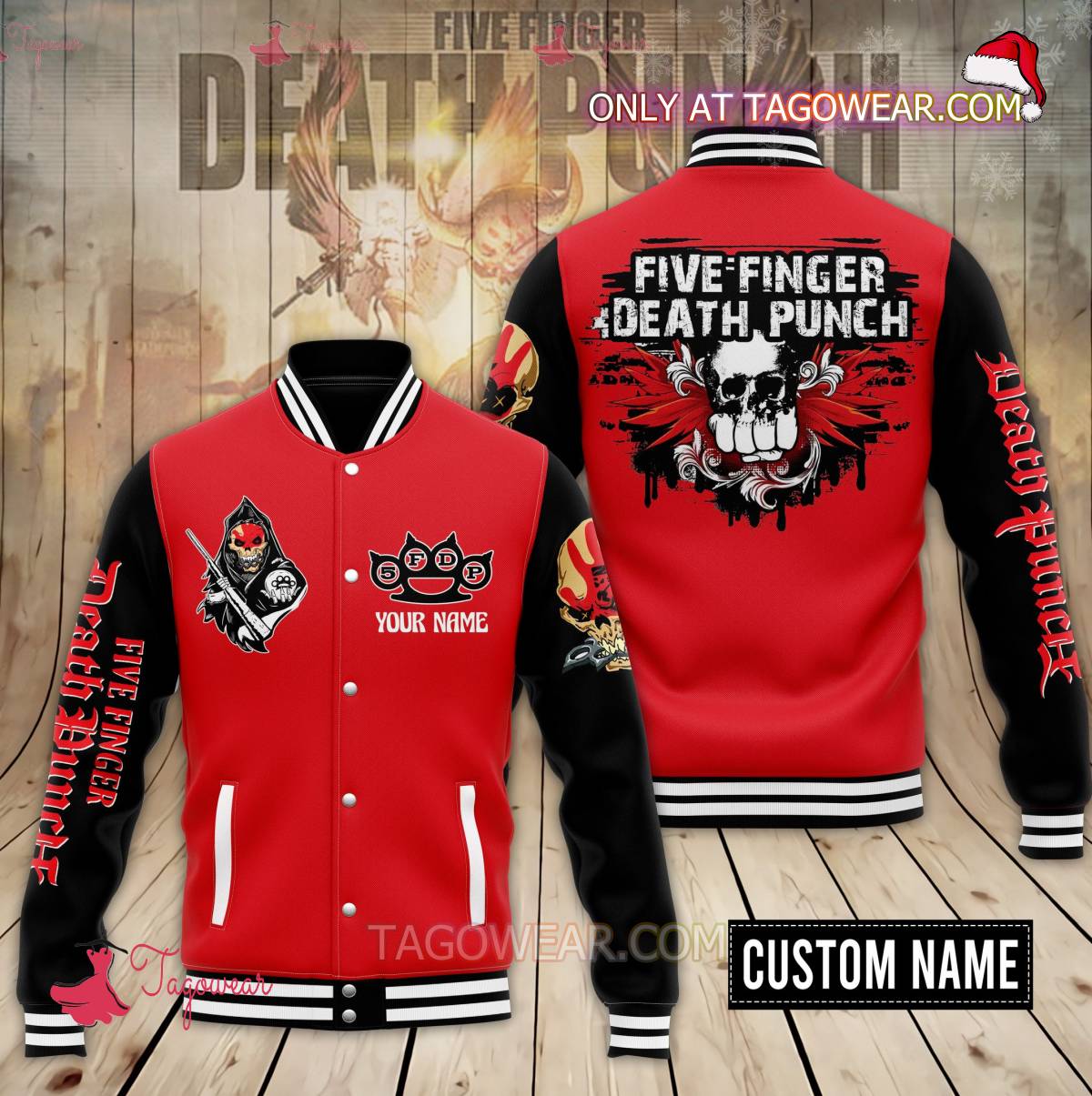 Five Finger Death Punch Skull Personalized Baseball Jacket