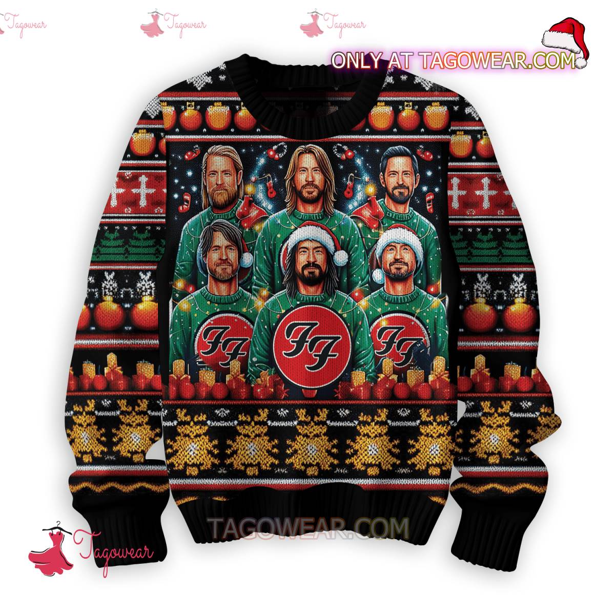 Foo Fighters Members Christmas Sweater b