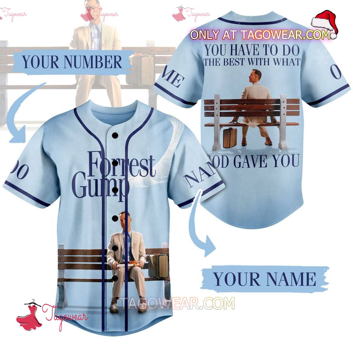 Forrest Gump You Have To Do The Best With What God Gave You Personalized Baseball Jersey