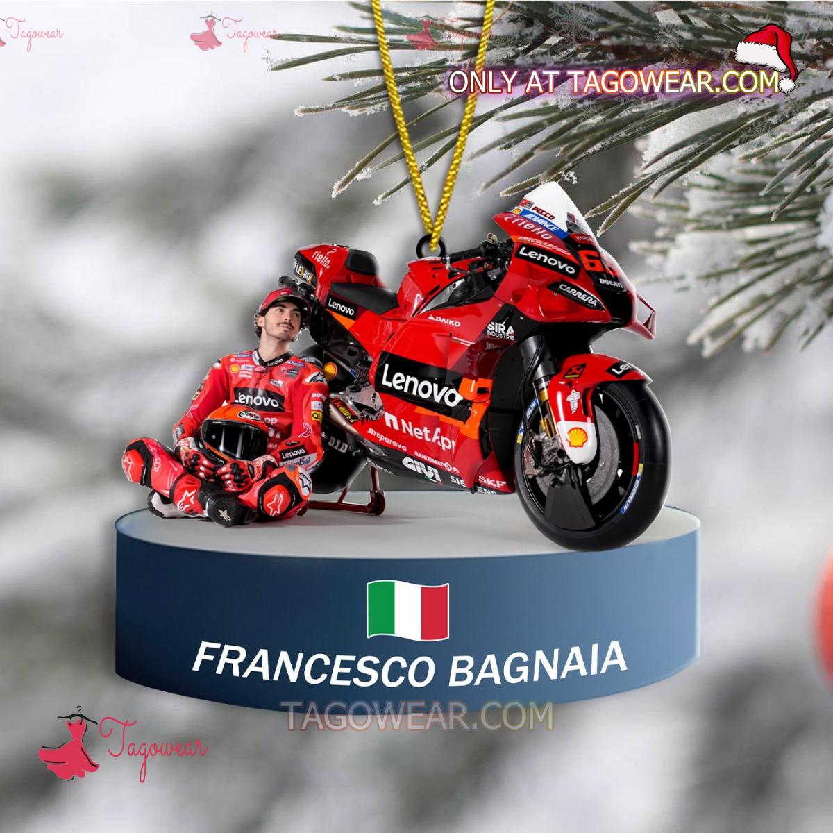 Francesco Bagnaia Motogp Christmas Ornament