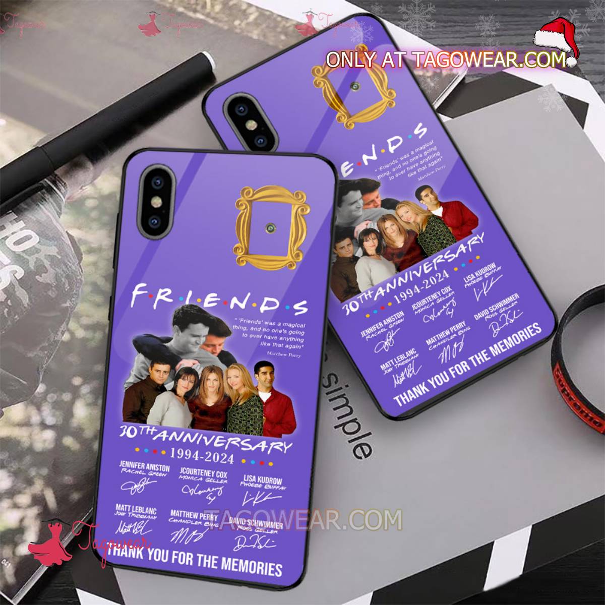 Friends 30th Anniversary 1994-2024 Signatures Thank You For The Memories Phone Case a